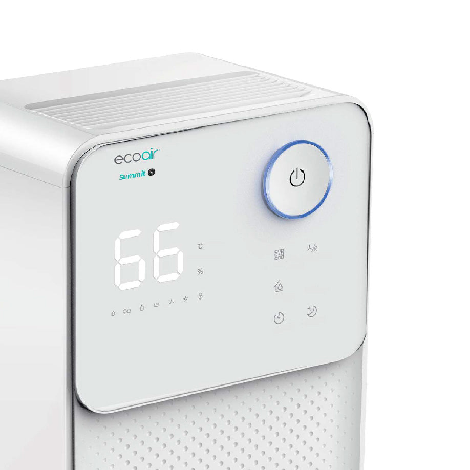 Summit S Low Energy Digital Hygrometer Display Compact Quiet 12L Compressor Dehumidifier Control Panel
