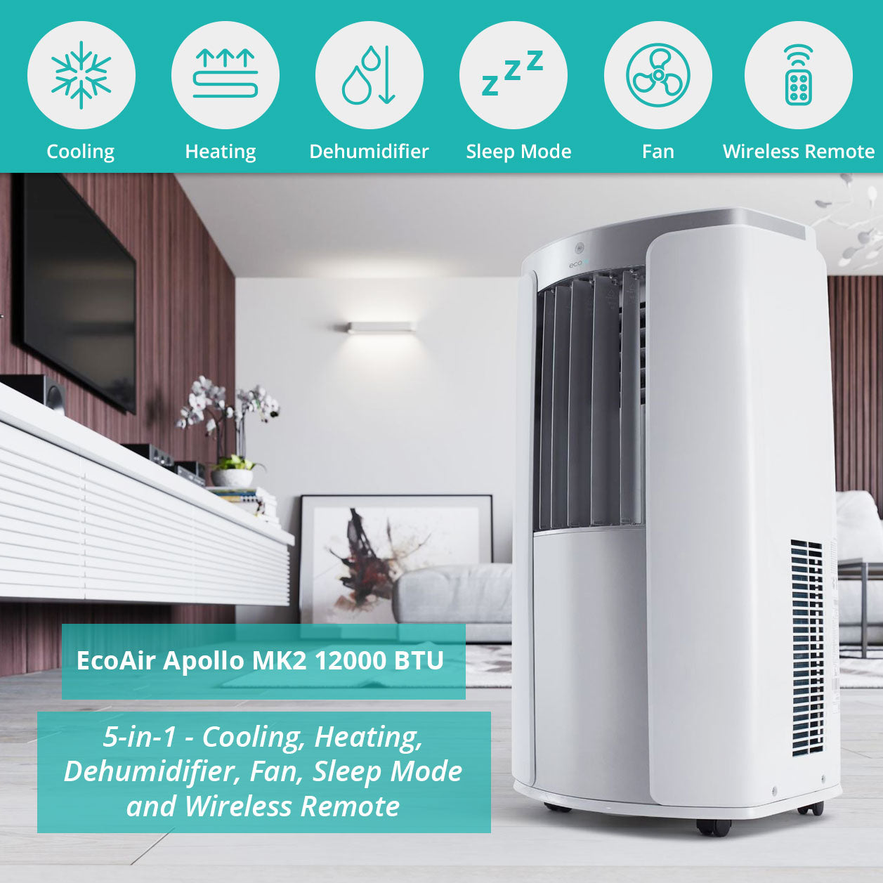 Apollo MK2 12K Portable Air Conditioner - Certified Refurbished - Good